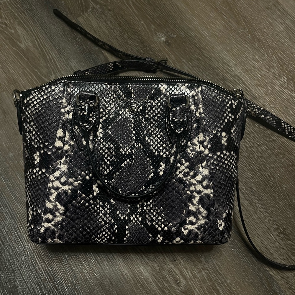 Michael Kors Marilyn snakeskin leather handbag